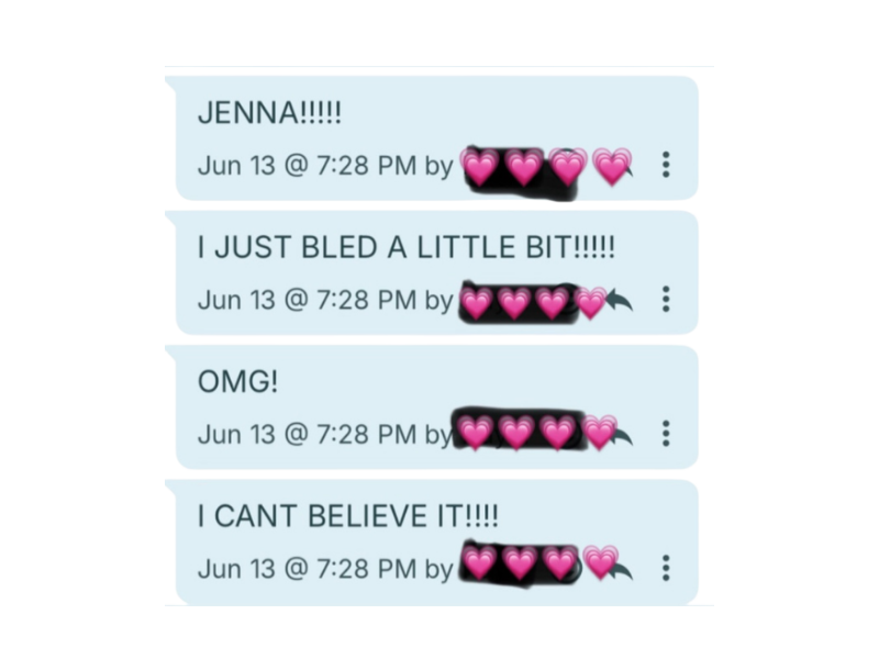 Period recovery client working with Sports Dietitian Jenna