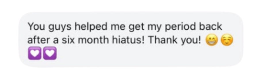 Period Recovery Testimonial